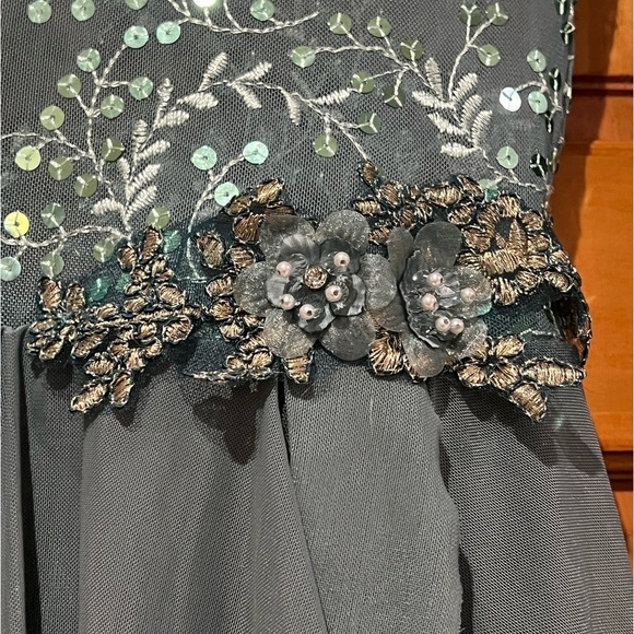 Weissman Dance Costume sage green sequin applique Saint Honesty - Picture 4 of 4